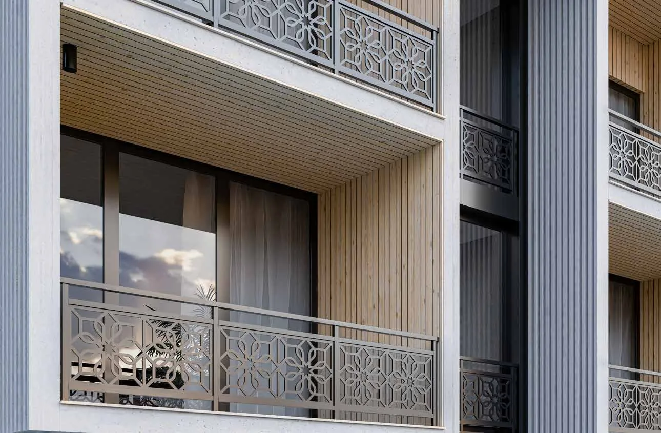 Fransız balkon korkuluğu cephe detayı